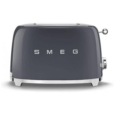 Imagem de Torradeira Elétrica 2 Fatias com 3 Níveis de Tostagem em Aço Inoxidável, 110V, SMEG, Cinza