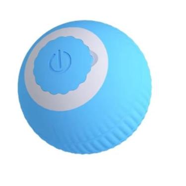 Imagem de Bola Elétrica Inteligente USB, Brinquedo Pet Gato e Cachorro, Bolinha giratoria que Mexe Sozinha Pet (Azul)