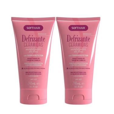 Imagem de Kit 2 Mousse Anti-frizz Defrizante Protetor Térmico Ceramidas Soft Hai