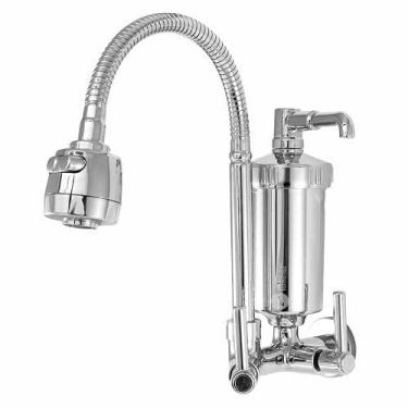 Imagem de Torneira Gourmet Com Filtro Bancada Flexível Luxo Mecanismo De Bucha C