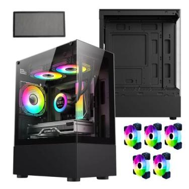 Imagem de Gabinete gamer bg-053 nuker v2 preto bluecase - 5 fans rgb fixo