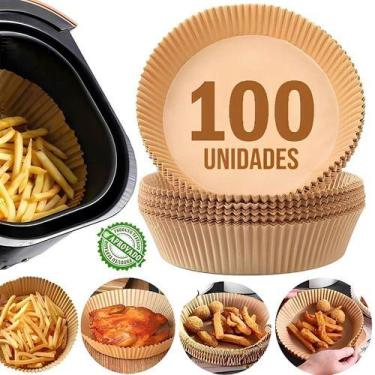 Imagem de kit 100 forma Forro Descartável Para Air Fryer antiaderente - ZEM