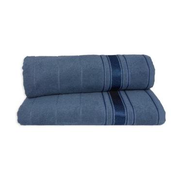 Imagem de Toalha de Banho Macia 100% Algodão Lepper Aurea 75cm x 1,50m, Azul