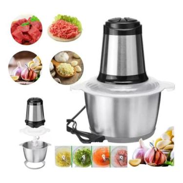 Imagem de Moedor De Carne Multiprocessador De Alimentos 3 Litros Mixer Elétrica 