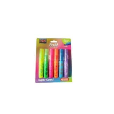 Imagem de Kit Marca Texto Frutas Escolar Menina /menino Juvenil  - KAZ