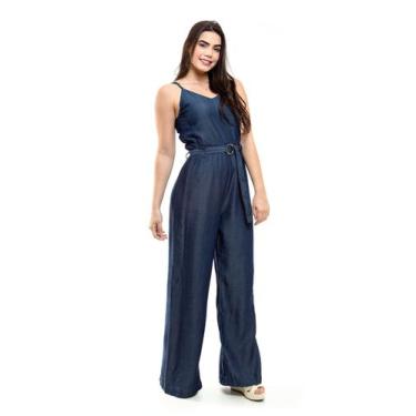 Imagem de Macacão Jeans Pantalona - Restrito Jeans, 0000, 36