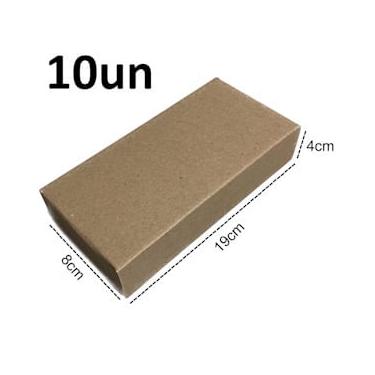 Imagem de Kit 10x Caixa de Papelão N1 19 x 8 x 4 Mini Correios pac Encomenda Embalagem Pequena Atacado