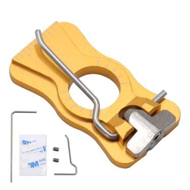 Imagem de HANDBAIGE Descanso de flecha e almofada de flecha para tiro com arco e desentupidor magnético de alumínio com botão de teflon para arco longo recurvo (descanso de seta amarela)