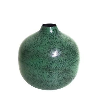 Imagem de Vaso Formato Bola em Metal Decorativo 15x16cm