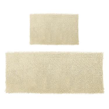 Imagem de Kit Tapete Bolinha 100x50cm e Tapete Bolinha 58x38cm - Rozac, Marfim