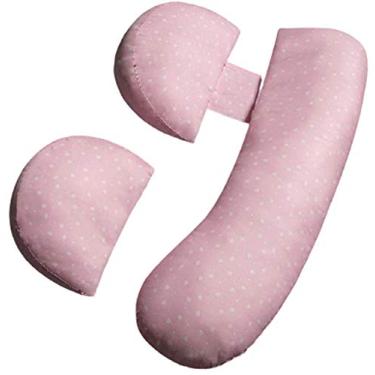 Imagem de MINJING Travesseiro de gravidez, almofadas de maternidade ajustáveis para dormir, travesseiro de corpo para costas presentes de gravidez para mães de primeira viagem