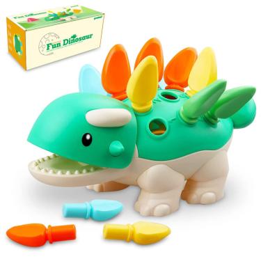 Imagem de Brinquedos sensoriais Yeahbof Dinosaur Learning para bebês de 6 a 24 meses