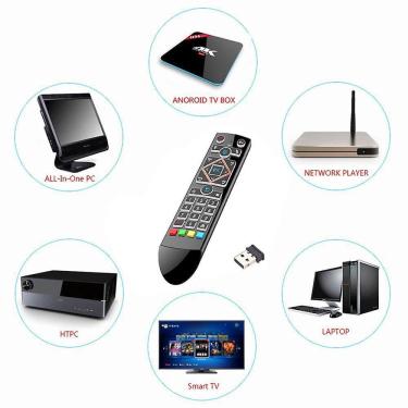 Imagem de Mecool q1 controle de voz do mouse de ar 2.4ghz wireless google microfone ir giroscópio senso controle remoto para caixa de tv inteligente android