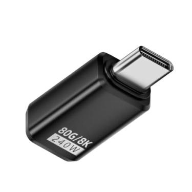 Imagem de cablecc Adaptador de extensão USB 5.0 de 80 Gbps (macho a feminino, 240 W, 16 K, 8 K, 5 K), compatível com USB 4.0, Thunderbolt 3/4/5.