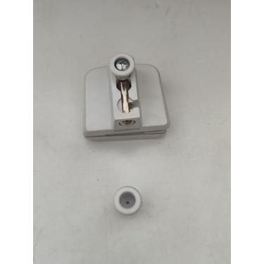 Imagem de 1335 Trinco sem miolo com capuchinho para porta e janela em vidro temperado - Ipolímeros (Branco)