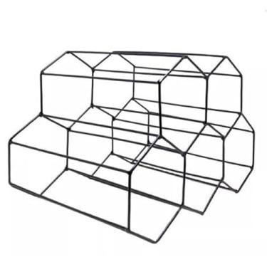 Imagem de Adega de mesa colméia em ferro aramado