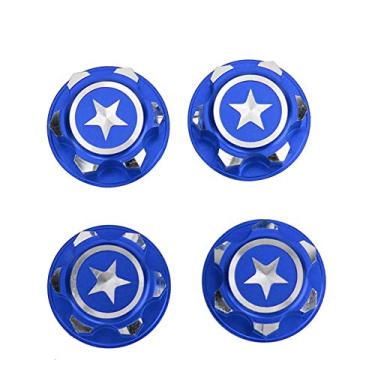 Imagem de 17mm de porcas hexáticas de roda definida Anti Skid Design liga leve de alumínio para x maxx cume rc carro vermelho cor fácil instalação e uso prático (Azul escuro)