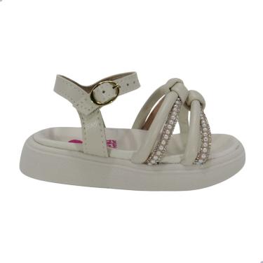 Imagem de Sandália Bebe Molekinha Branco Off Cristal Peróla