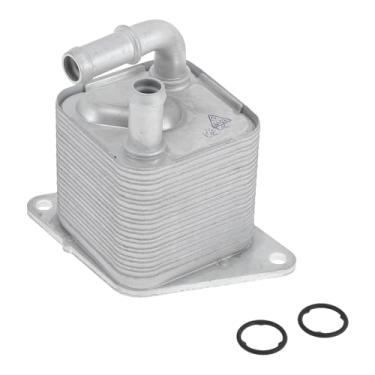 Imagem de ACROPIX Resfriador de óleo do motor para Volvo XC60 MK2 V90 S90 2021 Refrigerador de óleo de transmissão com vedações O-ring Nº 31492805 Liga de alumínio tom prateado 1 conjunto