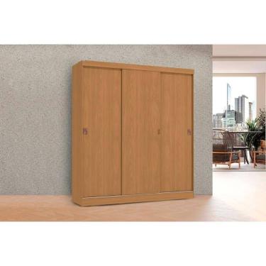 Imagem de Guarda Roupa Casal 3 Portas de Correr e 2 Gavetas R589 Canela - Kappesberg