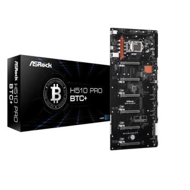 Imagem de Placa Mãe Mineração ASRock H510 Pro BTC+ Intel LGA 1200, Preto