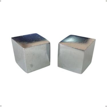 Imagem de Par Ponteira Cubo para Varão Wave Ilhós Argola Cortina 19 e 28mm 2 uni