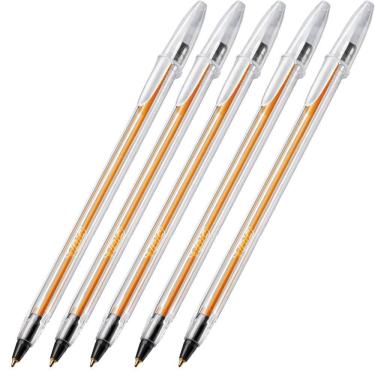 Imagem de BIC Cristal Caneta Fina 0,8mm Preta KIT COM 5