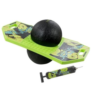 Imagem de Flybar Pogo Trick Ball Para Crianças, Trick Bounce Board Para Meninos E Meninas De 6 Anos Ou Mais, Até 160 Libras, Inclui Bomba, Alça Fácil De Transportar, Deck De Plástico Durável Interno, Brinquedo