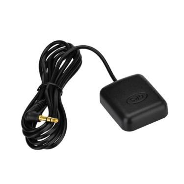 Imagem de SZSAUTO Antena GPS para veículos à prova d'água e ativa com plugue de 3,5 mm para carro, caminhão, SUV, para-brisa, espelho, câmera veicular, monitoramento de vigilância, gravador DVR, receptor