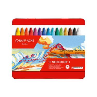 Imagem de Estojo Giz Pastel Oleoso Cara D'Ache Neocolor I 15 Cores  - CARANDACHE
