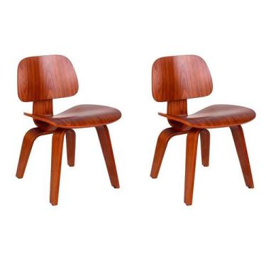 Imagem de Conjunto com 2 Cadeiras Eames Walnut Madeira - Keva