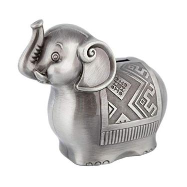 Imagem de Caixa de dinheiro econômica, cofrinho de metal de liga de zinco elefante cofrinho de desenho animado para crianças cofrinho fofo para decoração de casa ornamentos