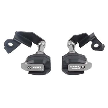 Imagem de Acc-Creativity Motocicleta CNC Alumínio Motor Crash Guard Case Frame Sliders Protector Proteção contra quedas Compatível com Honda CBR1000RR 2017-2019 (Titânio)