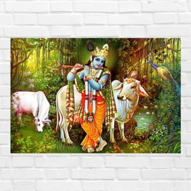 Imagem de Placa Decorativa Mdf Krishna Tamanho 20x27cm Modelo 5