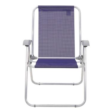 Imagem de Cadeira De Praia Tramontina Creta Master Em Alumínio Com Assento Roxo Tramontina