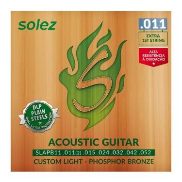 Imagem de Jogo De Cordas P-violão Solez P.bronze 0.011"-0.052" Slapb11