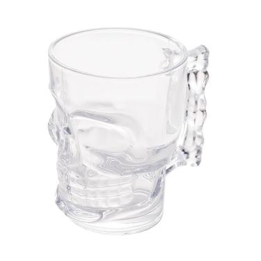 Imagem de Caneca Para Chopp E Cerveja De Vidro Lyor Caveira Rock Style 510ml Transparente
