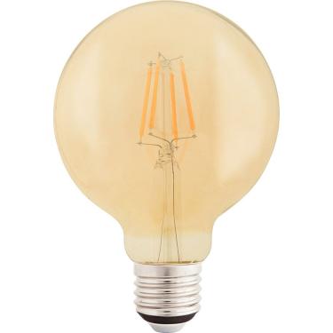 Imagem de Lâmpada Led De Filamento Tramontina G95 4k 2200k Luz Amarela Vidro âmbar Tramontina