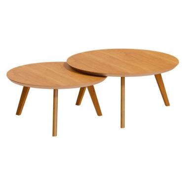 Imagem de Kit Mesa De Centro Classic Redonda Nature - Imcal