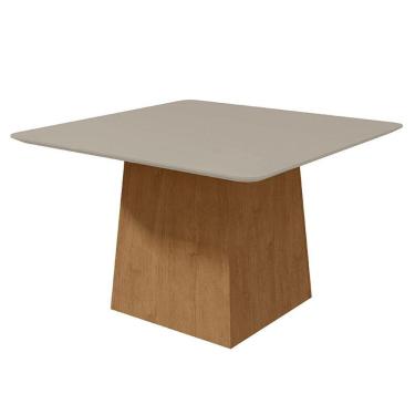 Imagem de Mesa De Jantar Nevada 130 Cm Amêndoa Clean Off White - Lopas