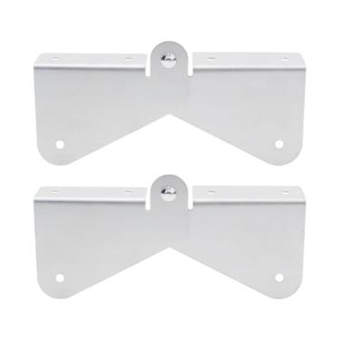 Imagem de Savagrow 2 peças de dobradiça de calha de aço inoxidável, dobradiça dobrável com parafusos para instalação em qualquer tamanho, retangular ou calha quadrada