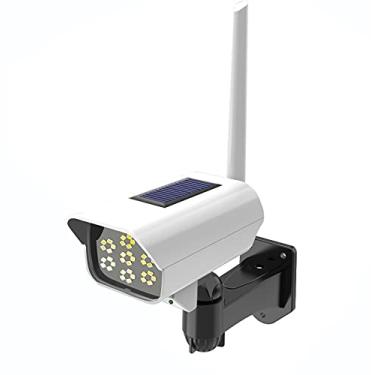 Imagem de AOOCY Câmera De Segurança Falsa Movida A Energia Solar, Sistema Vigilância Cctv Simulado Com Sensor Movimento Pir Led, Luz Detecção Para Ambientes Internos E Externos, Casa, Escritório, Loja, Garage