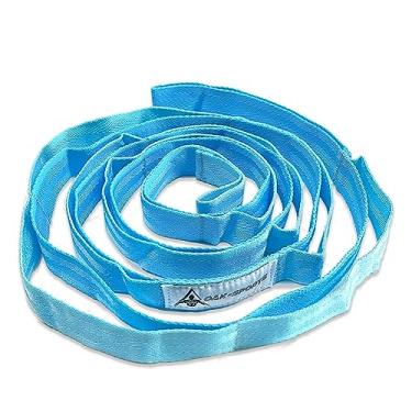 Imagem de Oak-Sports Faixa Elástica Para Ioga Com Alças, Faixas Elásticas Fisioterapia, Exercícios Não Elásticos Pilates, Guia De Dança E Ginástica (Azul Claro)