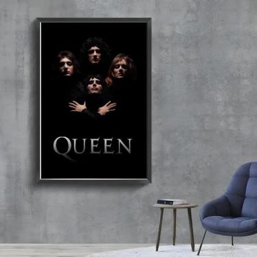 Imagem de Pôster De Papel Kraft Retrô Branco Queen Band Music Adesivo DIY Decora