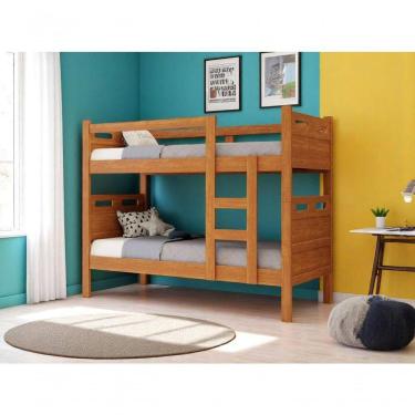 Imagem de Beliche Cama Solteiro Para Meninos Confortável Cor Nature