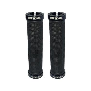 Imagem de Manopla Punho Bike Gta 130mm Rider Borracha Tpr Com Trava Cor Preto E 