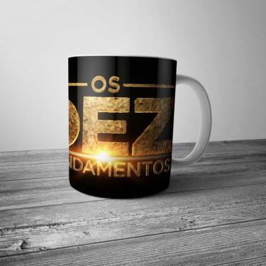 Imagem de Caneca de porcelana 325ml  10 mandamentos - SUBLIME