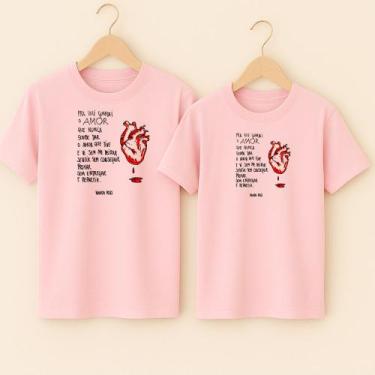 Imagem de Camiseta Casal Namorados Algodão Estampa Pra Você Guardei O Amor Músic