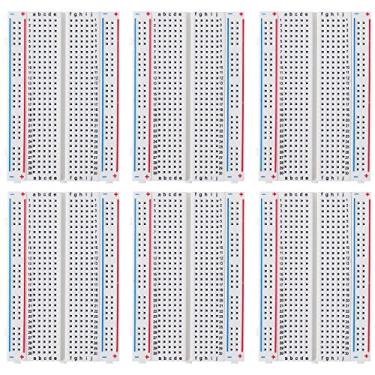 Imagem de DEYUE breadboard Set Prototype Board - 6 PCS 400 Pin Solderless Board Kit for Raspberry pi and Arduino Project