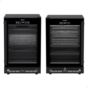 Imagem de Conjunto Venax Cervejeira e Adega Porta Invertida Touch Top Light-In 100 Litros preto fosco 127V